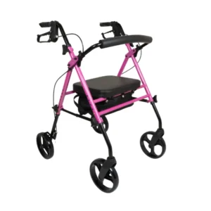 ProBasics Aluminum Height Adjustable Rollator, Pink