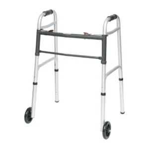 ProBasics Aluminum Two-Button Release Folding Junior Walker With 5 Wheels