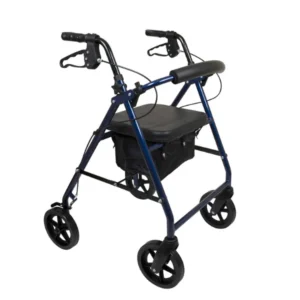 ProBasics Deluxe Aluminum Rollator with 8-inch Wheels, Blue