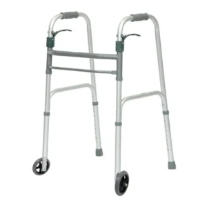 ProBasics Sure Lever Release Folding Walker with 5 Wheels, (Adult)