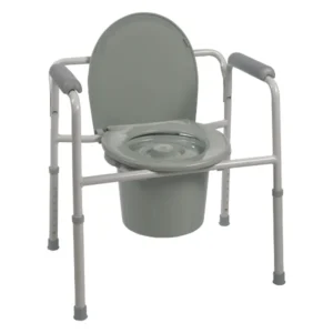 ProBasics Three-in-One Steel Commode with Plastic Armrests